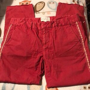 Nili Lotan Red pants Pinstripe Size 4